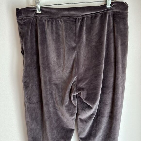House of Harlow 1960 Women velour track suit jogger pants slate charcoal gray XL - Picture 9 of 15